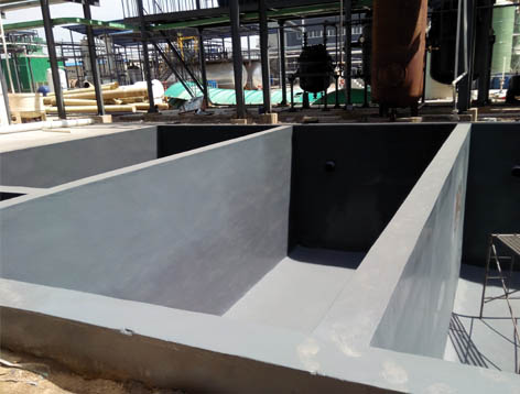 電廠污水池聚脲噴塗